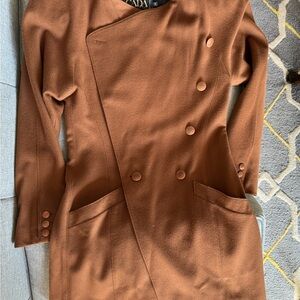 Vintage Escada Blazer / Jacket, Women’s Euro 34 Medium, Wool, Brown Camel, Lined